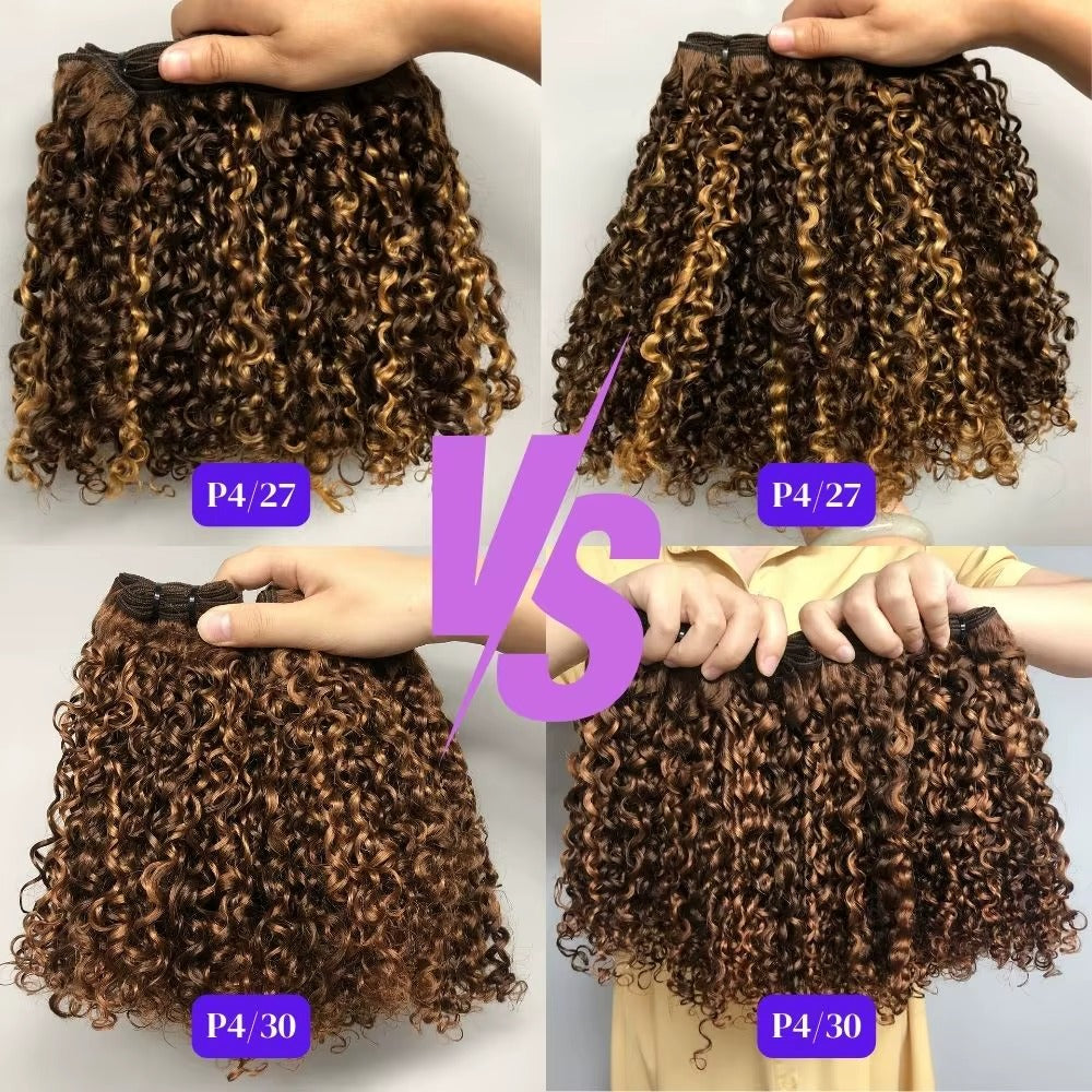 Extensões de Cabelo Humano Brasileiro Pixie tricolor