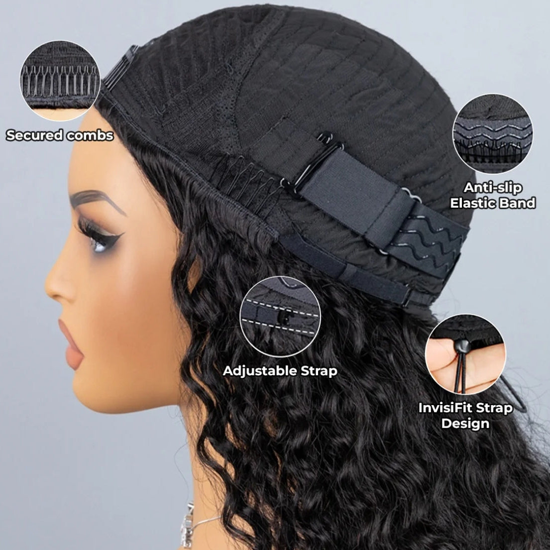 Half Wig Burmese Curly – Piano (Tricolor)