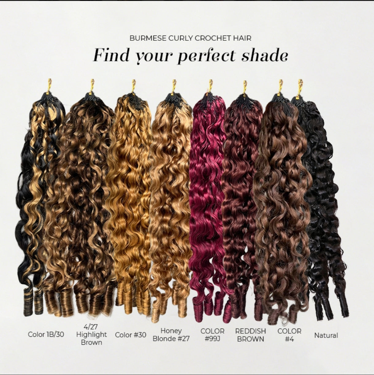 Crochet Burmese curly – Loiro Mel (#27)