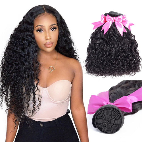 Pacotes de Cabelo Humano Water Wave – 100% Natural, Estilo Ondulado