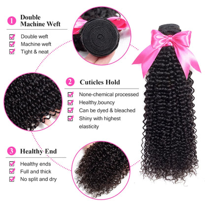 Extensões de Cabelo Humano  Kinky Curly