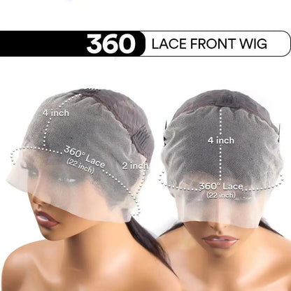 Peruca de Renda Frontal Completa 360 HD Invisível – Loiro Mel com Madeixas e Ondas Profundas