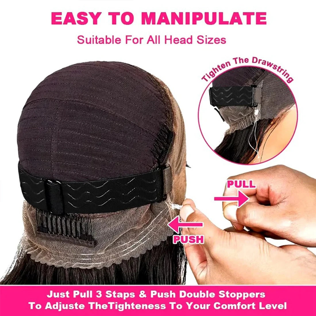 Peruca de Renda Frontal Completa 360 HD Invisível Cacheada – Para fazer puchinho