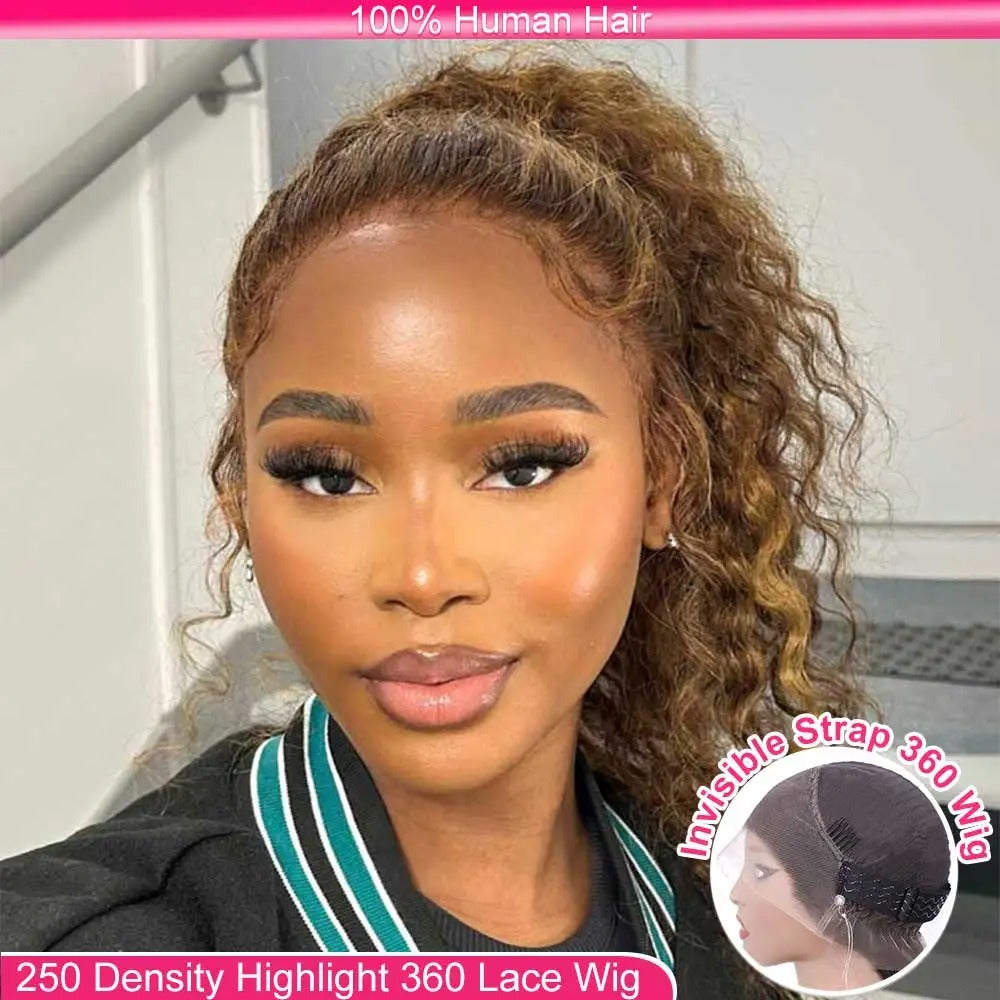 Peruca de Renda Frontal Invisível 360 HD – Luxo e Naturalidade em Castanho Chocolate