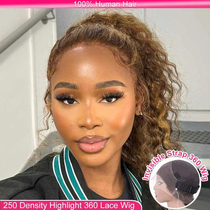 Peruca de Renda Frontal Invisível 360 HD – Luxo e Naturalidade em Castanho Chocolate