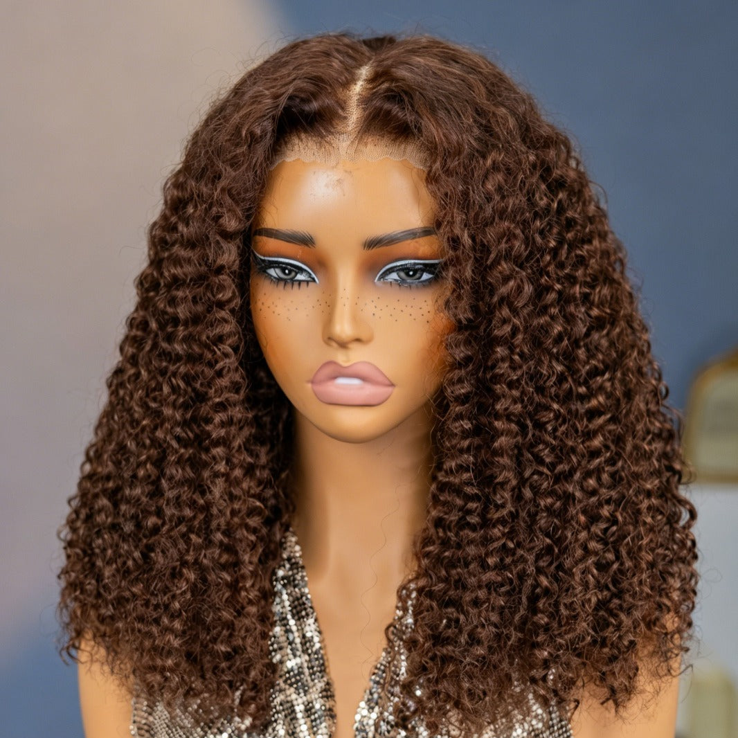 Peruca Wear Go Kinky Curly – Castanho Chocolate (#4)