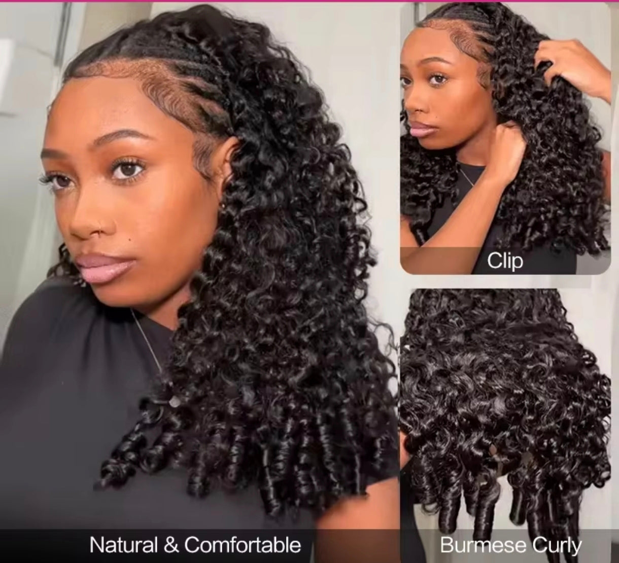 Half Wig Burmese Curly – Volume Natural em Segundos!