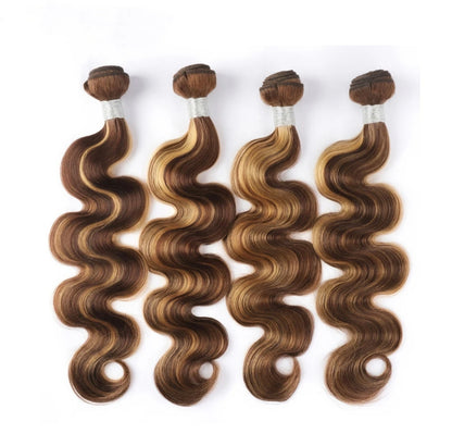 Extensões de Cabelo Humano Brasileiro Body Wave - tricolor