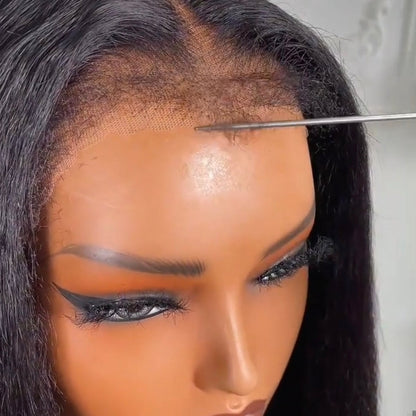 Peruca 360 Kinky Straight – Preto Natural (#1B)