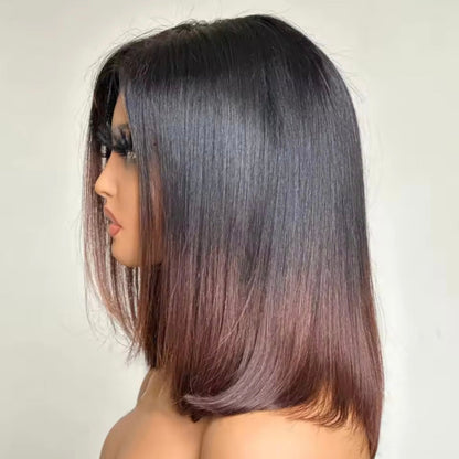 Peruca Bob Layer – Castanho Ombré