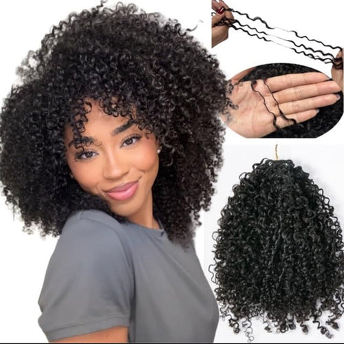Crochet Afro Curly – Preto Natural (#1B)