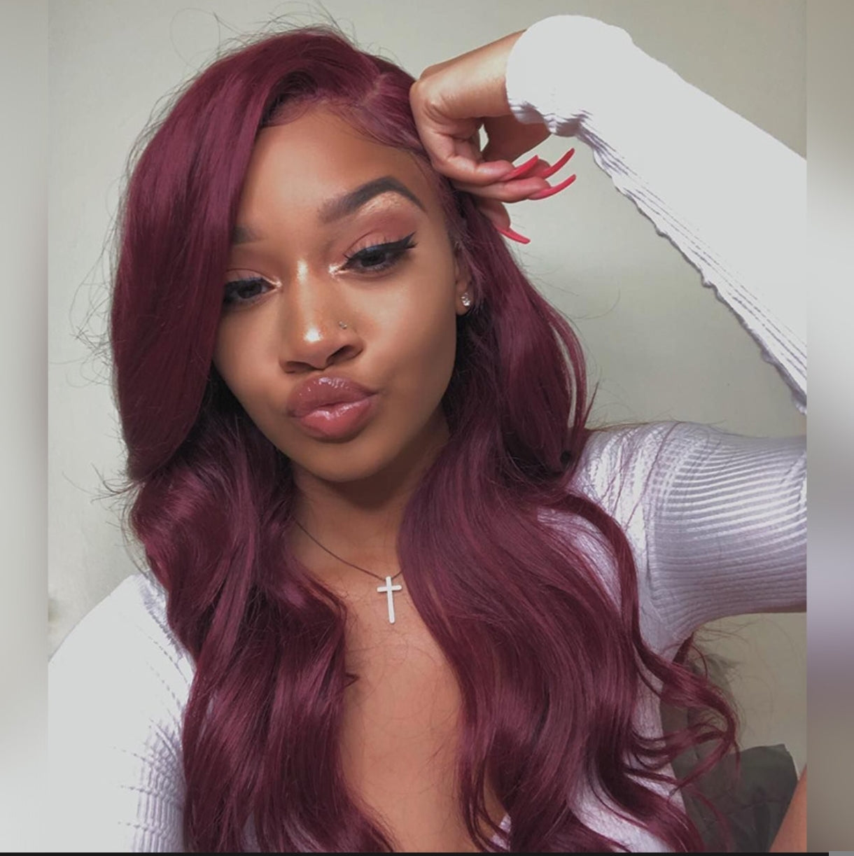 Peruca Wear Go Body Wave – Vermelho Borgonha (#99J)