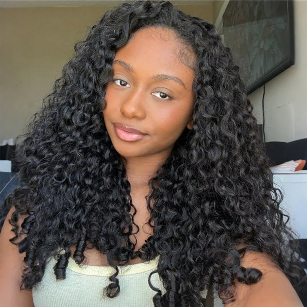 Half Wig Burmese Curly – Preto Natural (#1B)