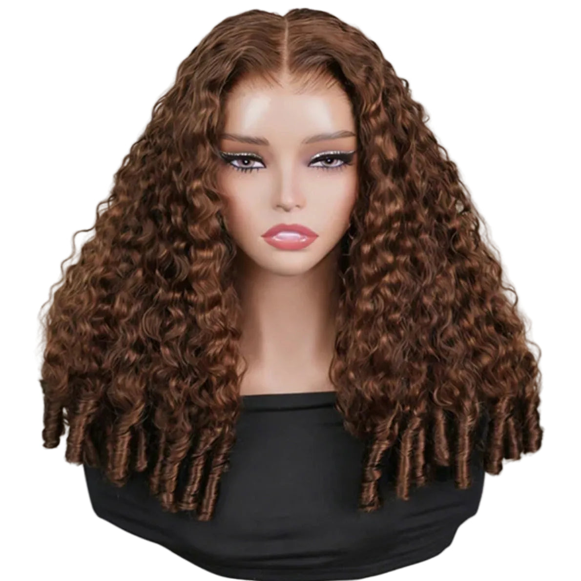 Peruca Wear Go Burmese Curly – Castanho Chocolate (#4)
