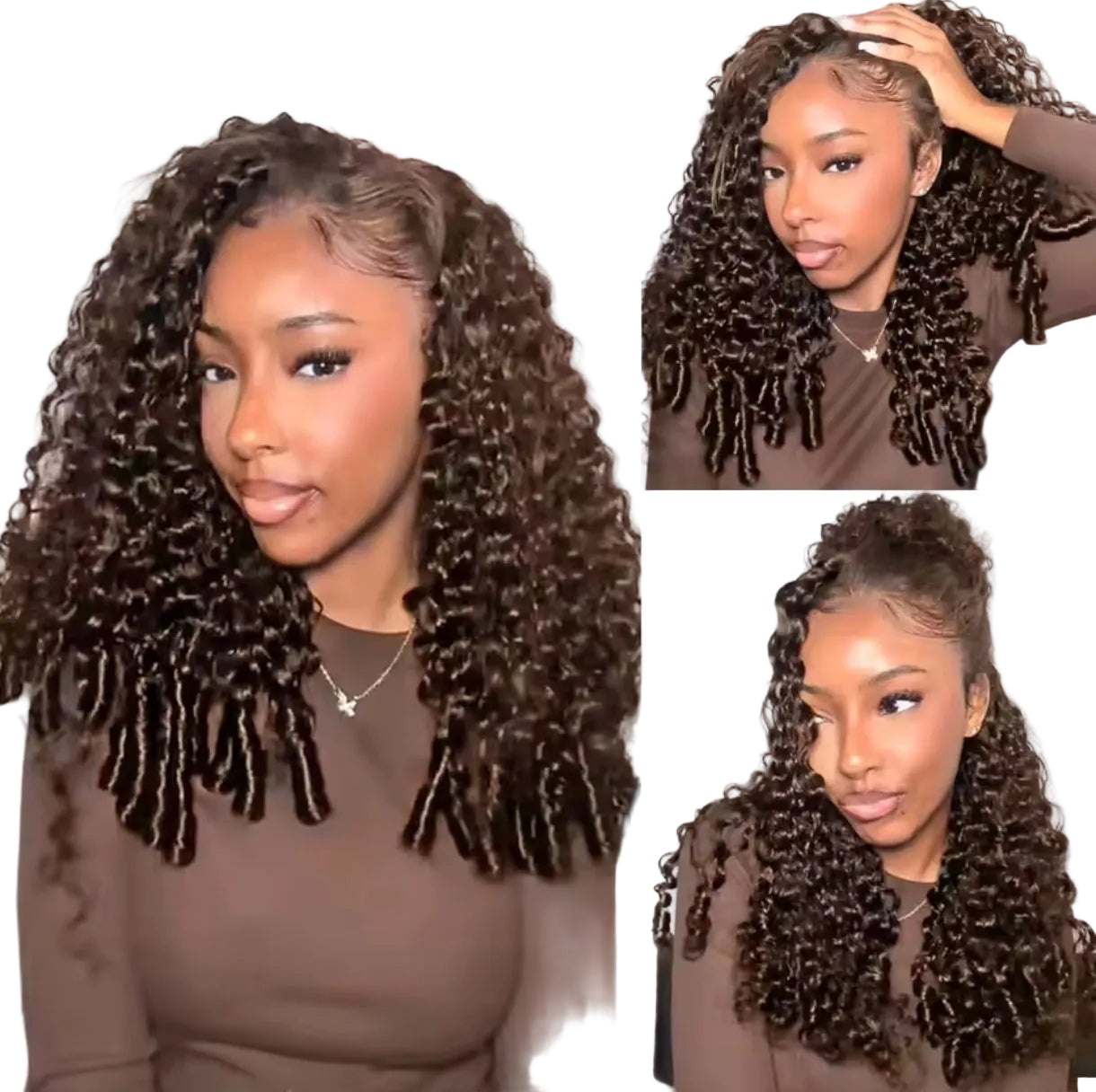 Half Wig Burmese Curly – Castanho Chocolate (#4)