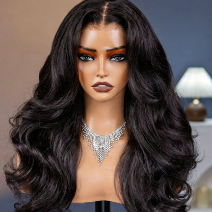 Peruca Wear&Go Kinky Straight Ondulada – Preto Natural (#1B)