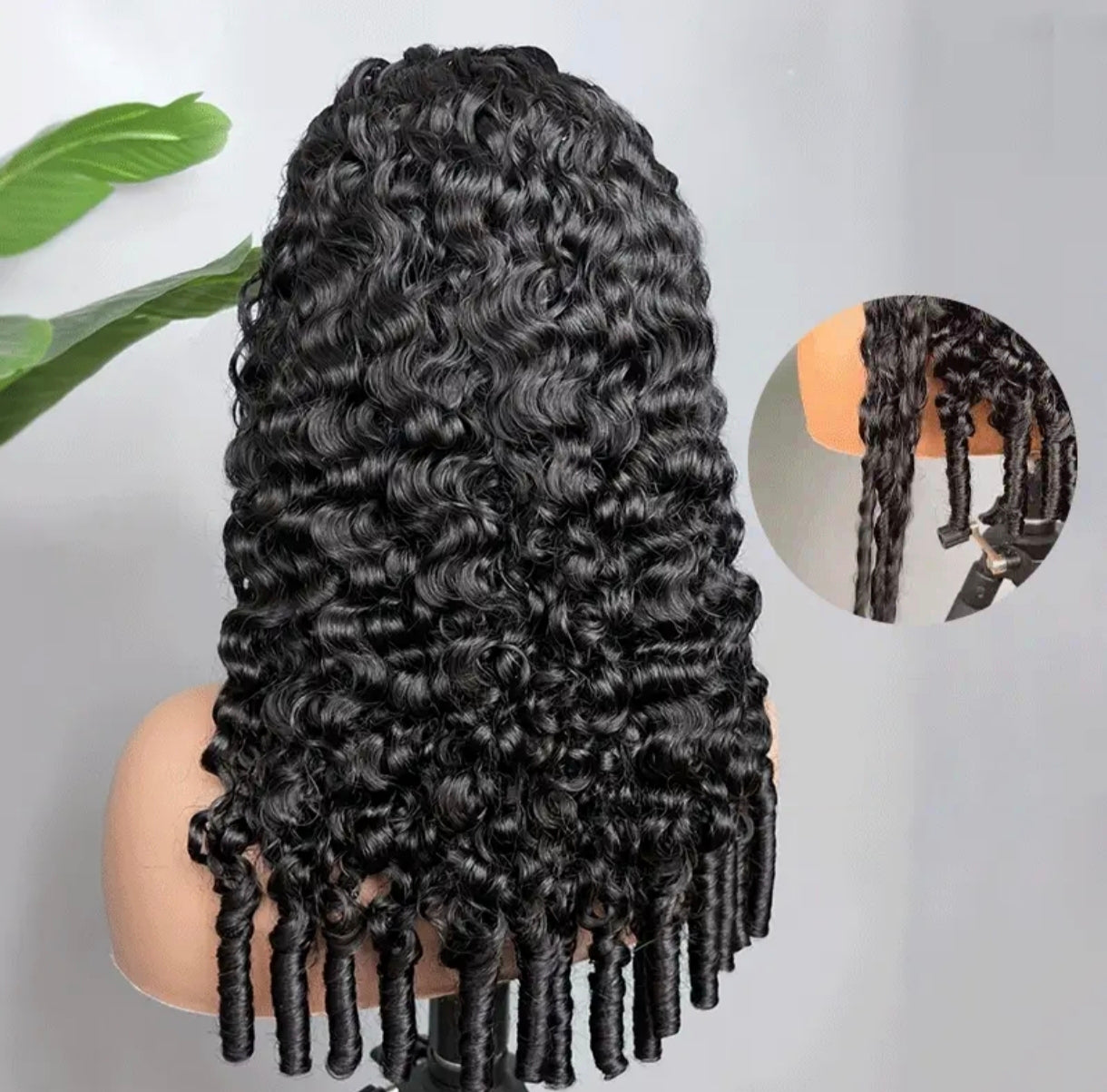 Peruca Cacheada Premium 100% Humana – Textura Burmese Curly (Cor #1B)