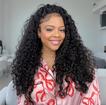 Half Wig Water Wave – Preto Natural (#1B)