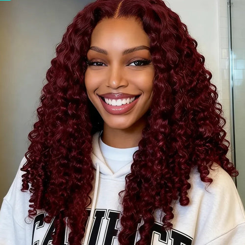 Peruca Wear Go Burmese Curly – Vermelho Borgonha (#99J)