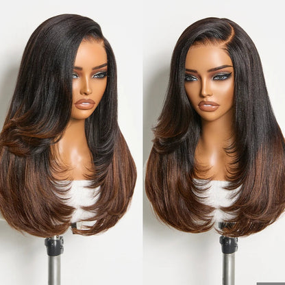 Peruca Wear Go Yaki Layer – Castanho Ombré