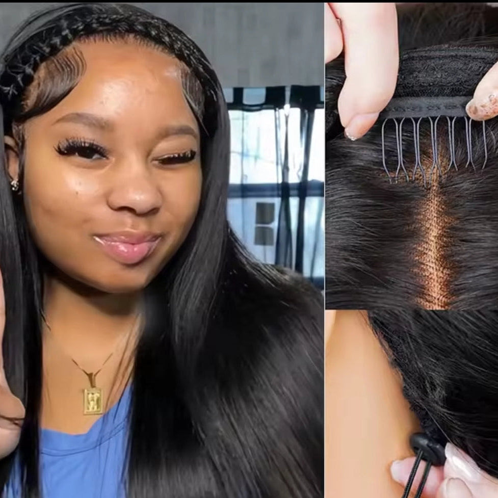 Half Wig Liso – Preto Natural (#1B)