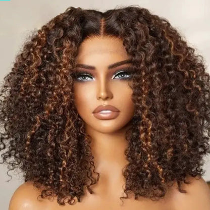 Peruca 360 Kinky Curly – Madeixa (#1B/#4)