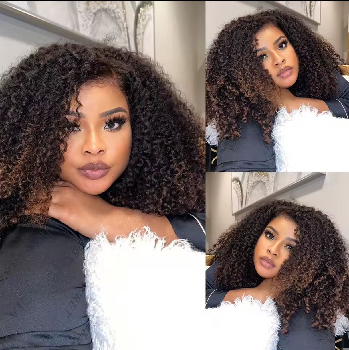 Peruca Wear Go Kinky curly –  Castanho Ombrê