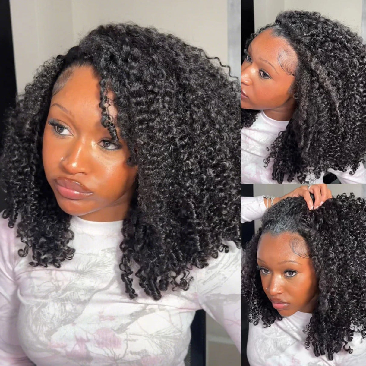 Half Wig Kinky Curly – Preto Natural (#1B)