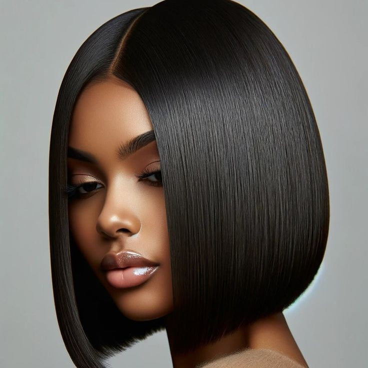 Peruca Bob Reta – Preto Natural (#1B)