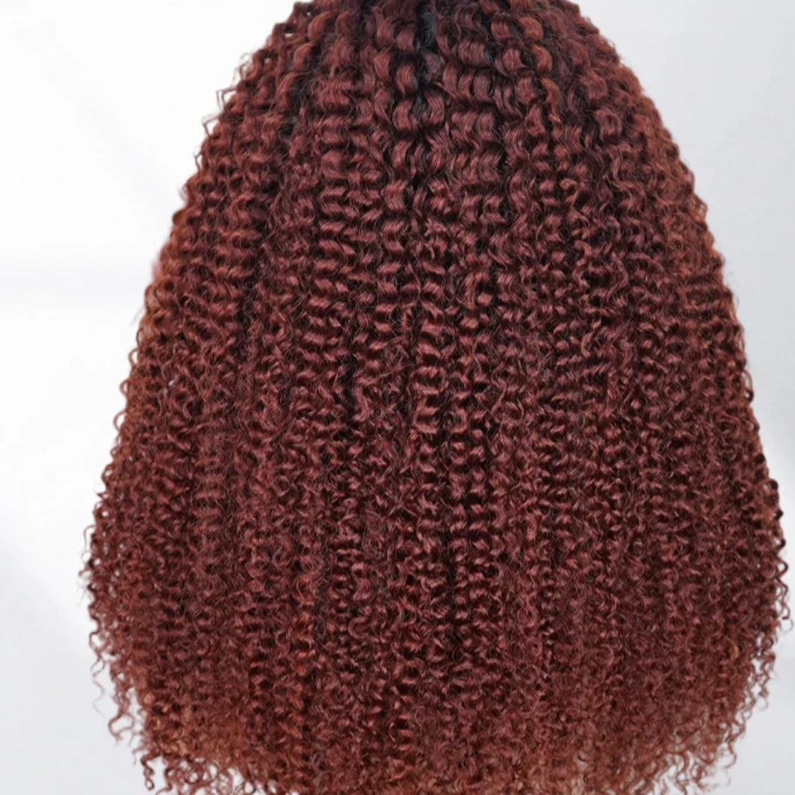 Half Wig Kinky Curly – Vermelho Acastanhado (#33)