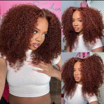 Peruca Wear Go Kinky Curly – Vermelho Acastanhado (#33)