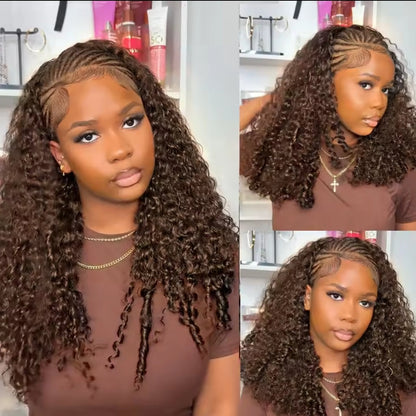 Half Wig Burmese Curly – Castanho Chocolate (#4)
