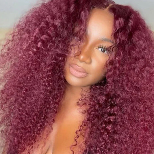 Peruca Wear Go Kinky Curly – Vermelho Borgonha (#99J)