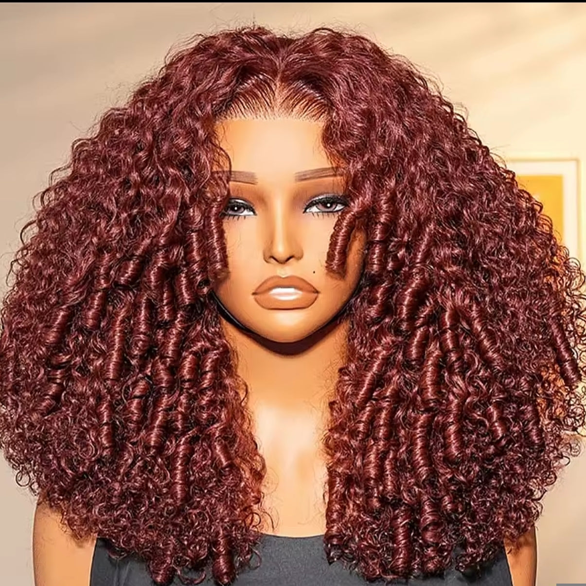 Peruca Wear Go Burmese Curly – Vermelho Acastanhado (#33)