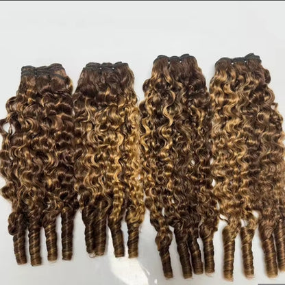 Extensões Burmese Curly – Piano (Tricolor)