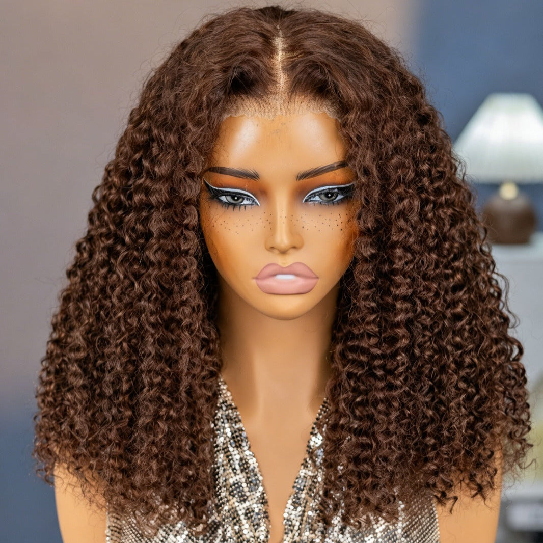 Peruca Wear Go Kinky Curly – Castanho Chocolate (#4)
