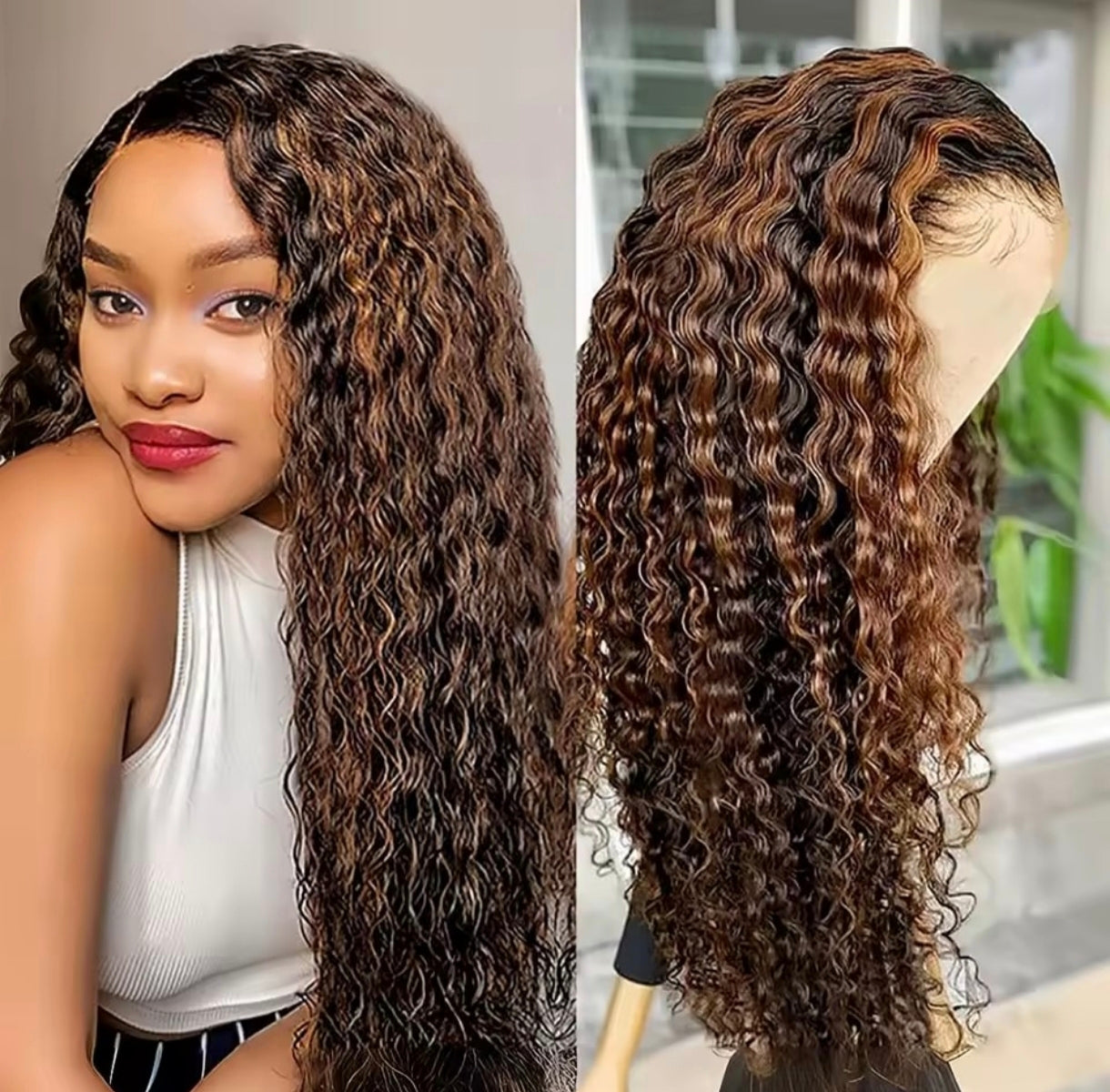 Peruca HD 360 Renda Invisível – (#1B/#4) | Sem Cola & Pronta a Usar