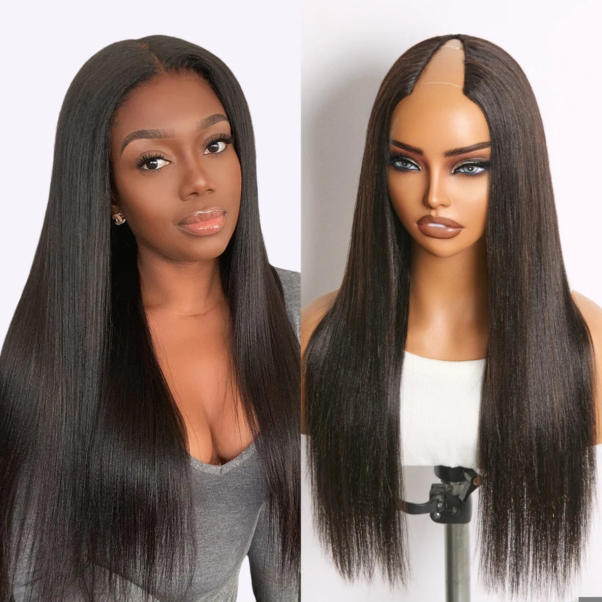 Peruca Parte V Kinky Straight – Preto Natural (#1B)