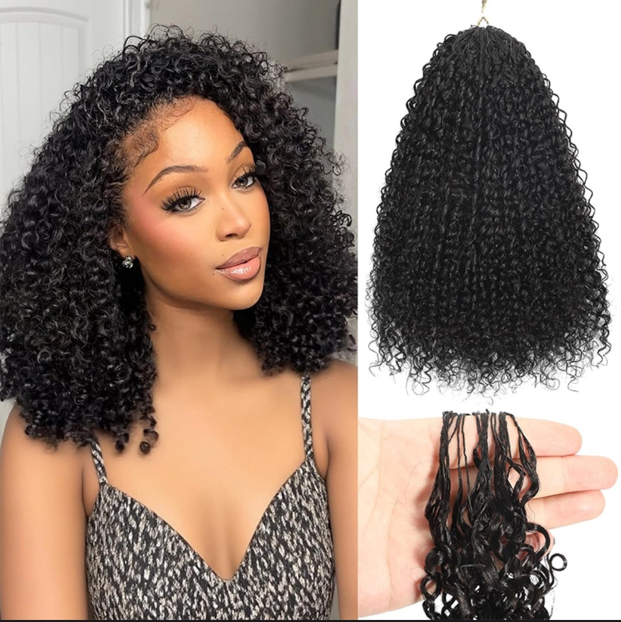 Crochet Kinky Curly – Preto Natural (#1B)