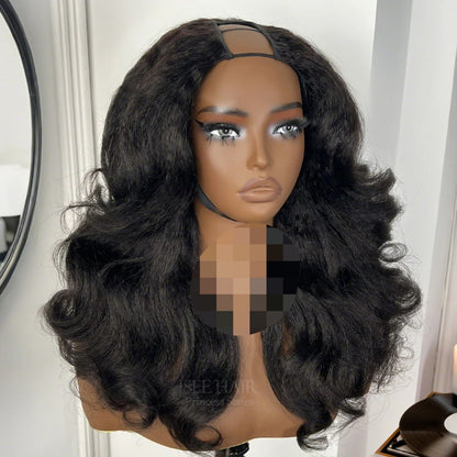 Peruca Parte V Kinky Straight Ondulado – Preto Natural (#1B)