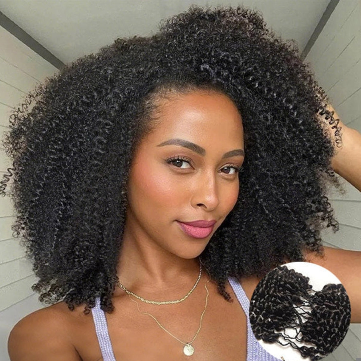 Crochet Afro Curly – Preto Natural (#1B)