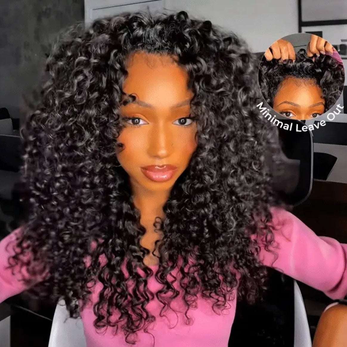 Half Wig Water Wave – Preto Natural (#1B)