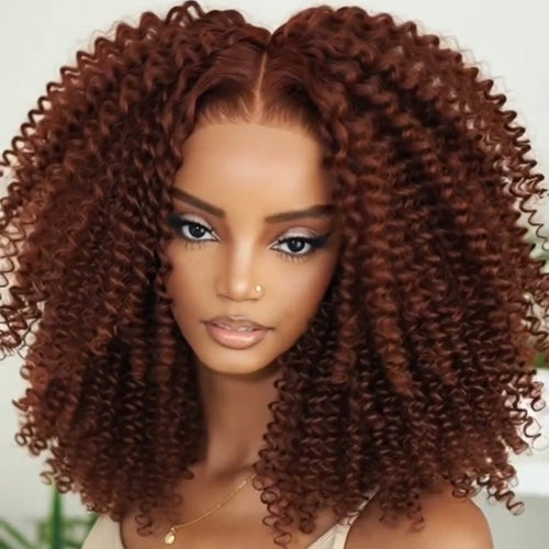Peruca Wear Go Kinky Curly – Vermelho Acastanhado (#33)
