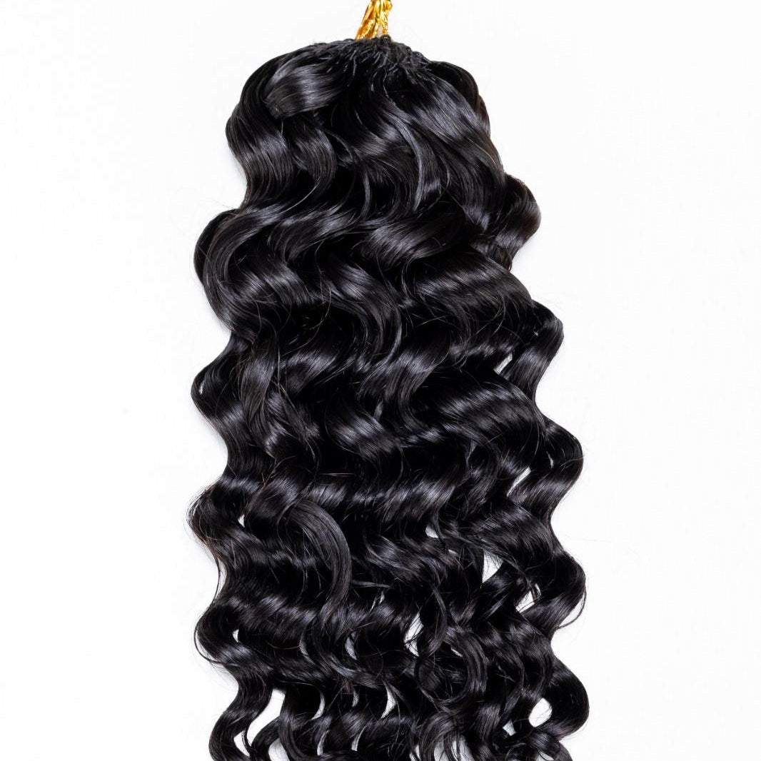 Crochet Water Wave – Preto Natural (#1B)
