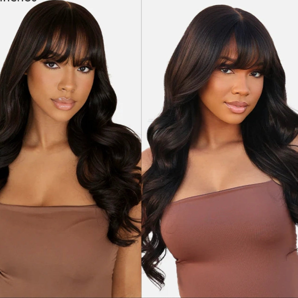 Peruca Wear Go Body Wave com franja – Preto Natural (#1B)