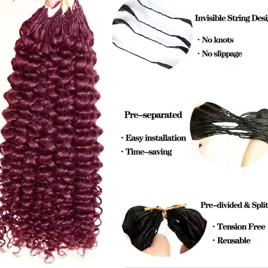 Crochet Kinky Curly – Vinho  (#99J)