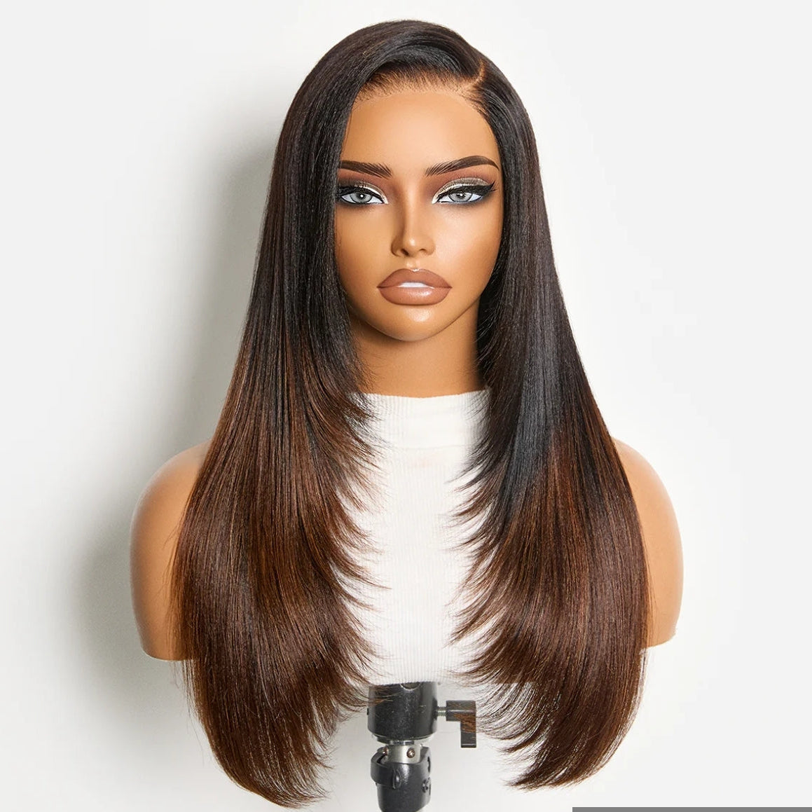 Peruca Wear Go Yaki Layer – Castanho Ombré