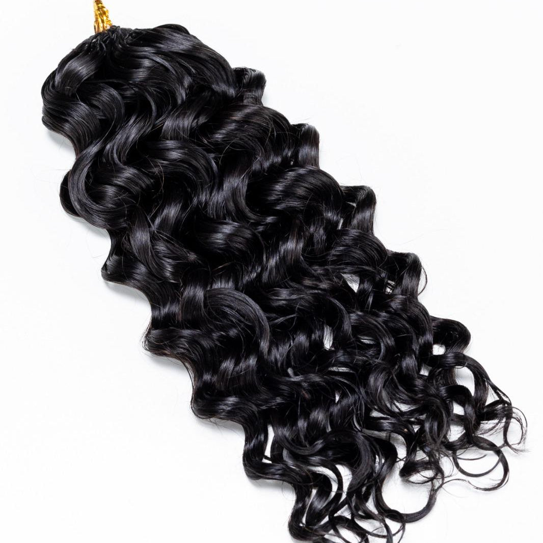 Crochet Water Wave – Preto Natural (#1B)