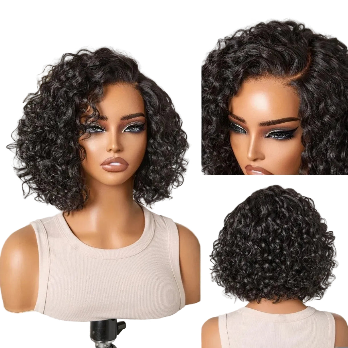 Peruca Bob cacheado – 3 Cores