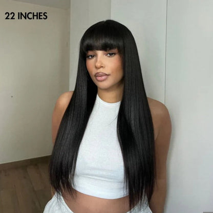 Peruca Wear Go Liso com franja – Preto Natural (#1B)